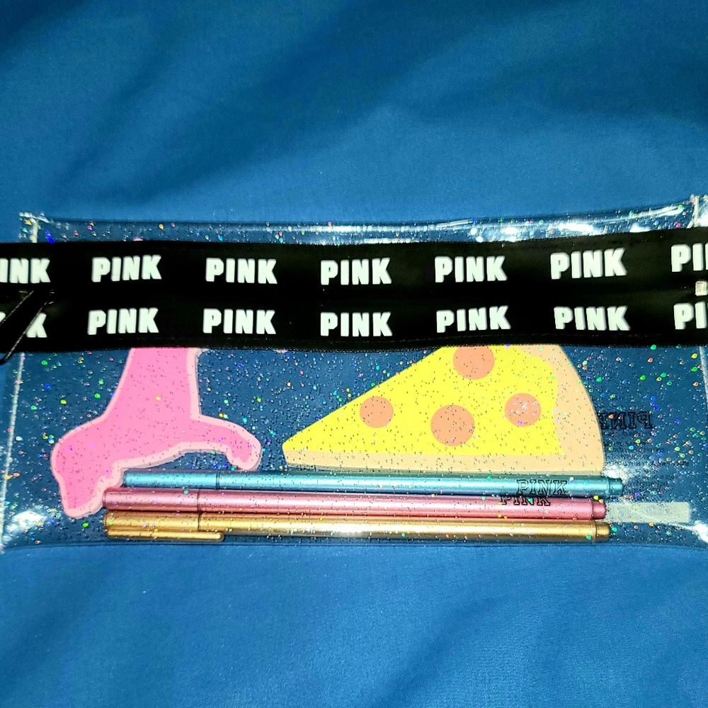 VS PINK pens, notepads & case RARE